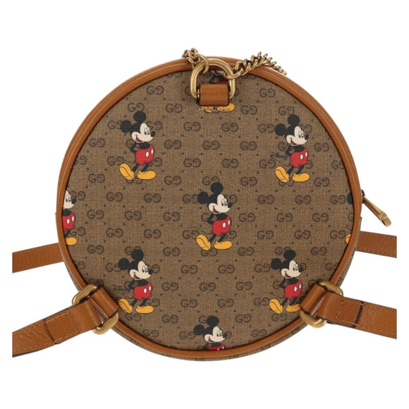 GUCCI Micro GG Supreme Disney Mini Backpack PVC Beige 603730 Auth 146074M