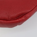 GUCCI Web Sherry Line Body Bag Leather Red 530412 Auth 146075-12