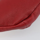 GUCCI Web Sherry Line Body Bag Leather Red 530412 Auth 146075-13