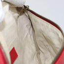 GUCCI Web Sherry Line Body Bag Leather Red 530412 Auth 146075-17