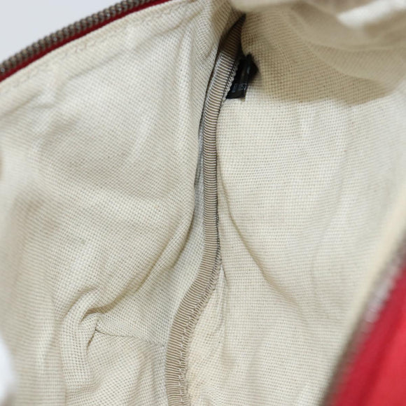 GUCCI Web Sherry Line Body Bag Leather Red 530412 Auth 146075