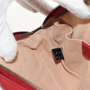 GUCCI GG Marmont Waist Bag Leather Red Gold 476434 Auth 146076V-23