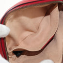 GUCCI GG Marmont Waist Bag Leather Red Gold 476434 Auth 146076V-24