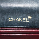 CHANEL Matelasse Chain Shoulder Bag Lamb Skin Black Gold CC Auth 146079SAV-19