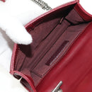 CHANEL Matelasse Boy Brick Chain Bag Lamb Skin Bordeaux CC Auth 146080SM-10