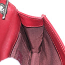 CHANEL Matelasse Boy Brick Chain Bag Lamb Skin Bordeaux CC Auth 146080SM-24
