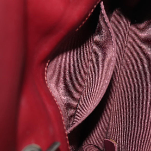 CHANEL Matelasse Boy Brick Chain Bag Lamb Skin Bordeaux CC Auth 146080AM