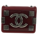 CHANEL Matelasse Boy Brick Chain Bag Lamb Skin Bordeaux CC Auth 146080SM-13