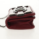 CHANEL Matelasse Boy Brick Chain Bag Lamb Skin Bordeaux CC Auth 146080SM-3