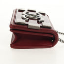 CHANEL Matelasse Boy Brick Chain Bag Lamb Skin Bordeaux CC Auth 146080SM-4