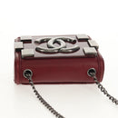 CHANEL Matelasse Boy Brick Chain Bag Lamb Skin Bordeaux CC Auth 146080AM-7