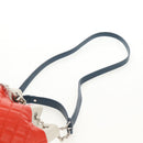 CHANEL Matelasse Chain Shoulder Bag Lamb Skin Orange Silver CC Auth 146081AM-17