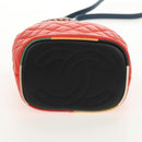 CHANEL Matelasse Chain Shoulder Bag Lamb Skin Orange Silver CC Auth 146081AM-6