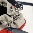 CHANEL Matelasse Chain Shoulder Bag Lamb Skin Orange Silver CC Auth 146081AM-22