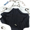 CHANEL Matelasse Chain Shoulder Bag Lamb Skin Orange Silver CC Auth 146081AM-28