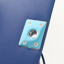 CHANEL Chain Boy Chanel Shoulder Bag Patent Blue Silver CC Auth 146082SAM-10