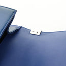 CHANEL Chain Boy Chanel Shoulder Bag Patent Blue Silver CC Auth 146082SAM-23