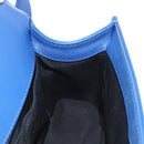 CHANEL Chain Boy Chanel Shoulder Bag Patent Blue Silver CC Auth 146082SAM-26