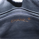 CHANEL Chain V Stitch Shoulder Bag Caviar Skin Black Gold CC Auth 146083AV-20