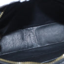 CHANEL Chain V Stitch Shoulder Bag Caviar Skin Black Gold CC Auth 146083AV-9