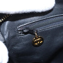 CHANEL Chain V Stitch Shoulder Bag Caviar Skin Black Gold CC Auth 146083AV-23