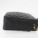 CHANEL Chain V Stitch Shoulder Bag Caviar Skin Black Gold CC Auth 146083AV-3