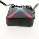 LOUIS VUITTON Taiga Rainbow Danube Messenger Bag Black M30332 LV Auth 146086M-6