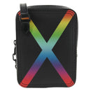 LOUIS VUITTON Taiga Rainbow Danube Messenger Bag Black M30332 LV Auth 146086M-3