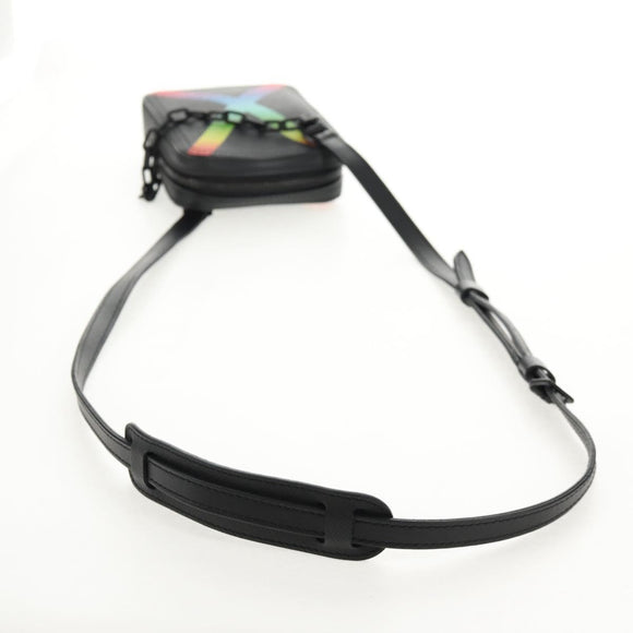 LOUIS VUITTON Taiga Rainbow Danube Messenger Bag Black M30332 LV Auth 146086SAM