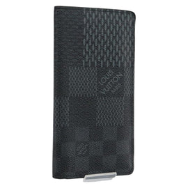 LOUIS VUITTON Damier Graphite Brazza Portefeuille NM Wallet N60435 Auth 146091