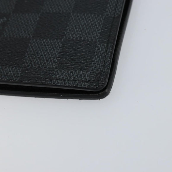 LOUIS VUITTON Damier Graphite Brazza Portefeuille NM Wallet N60435 Auth 146091