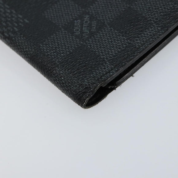 LOUIS VUITTON Damier Graphite Brazza Portefeuille NM Wallet N60435 Auth 146091
