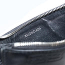 BALENCIAGA Card Case Leather Black 717784 Auth 146092-18