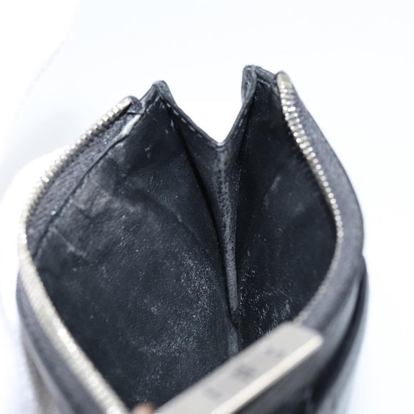 BALENCIAGA Card Case Leather Black 717784 Auth 146092