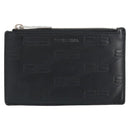 BALENCIAGA Card Case Leather Black 717784 Auth 146092-13