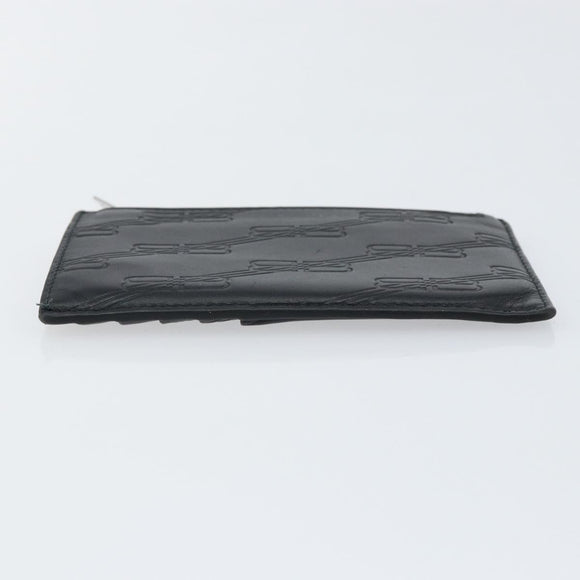 BALENCIAGA Card Case Leather Black 717784 Auth 146092