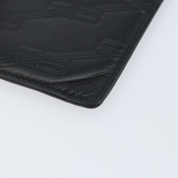 BALENCIAGA Card Case Leather Black 717784 Auth 146092
