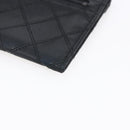 CHANEL Bicolore Wallet Lamb Skin Black CC Auth 146093-10