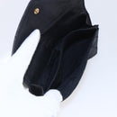 CHANEL Bicolore Wallet Lamb Skin Black CC Auth 146093-14