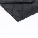 CHANEL Bicolore Wallet Lamb Skin Black CC Auth 146093-9