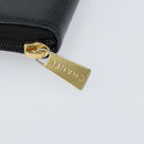 CHANEL Long Wallet Caviar Skin Black Gold CC Auth 146094-8