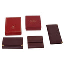 CARTIER Wallet Leather 3 Set Bordeaux Auth 146096-1