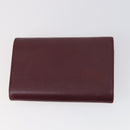 CARTIER Wallet Leather 3 Set Bordeaux Auth 146096-11
