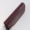 CARTIER Wallet Leather 3 Set Bordeaux Auth 146096-13