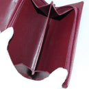 CARTIER Wallet Leather 3 Set Bordeaux Auth 146096-16