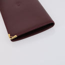 CARTIER Wallet Leather 3 Set Bordeaux Auth 146096-20