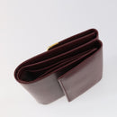 CARTIER Wallet Leather 3 Set Bordeaux Auth 146096-5