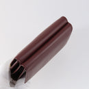 CARTIER Wallet Leather 3 Set Bordeaux Auth 146096-6