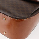 CELINE Macadam Canvas Hand Bag PVC Leather 2way Brown Gold Auth 146100-16