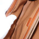 CELINE Macadam Canvas Hand Bag PVC Leather 2way Brown Gold Auth 146100-24